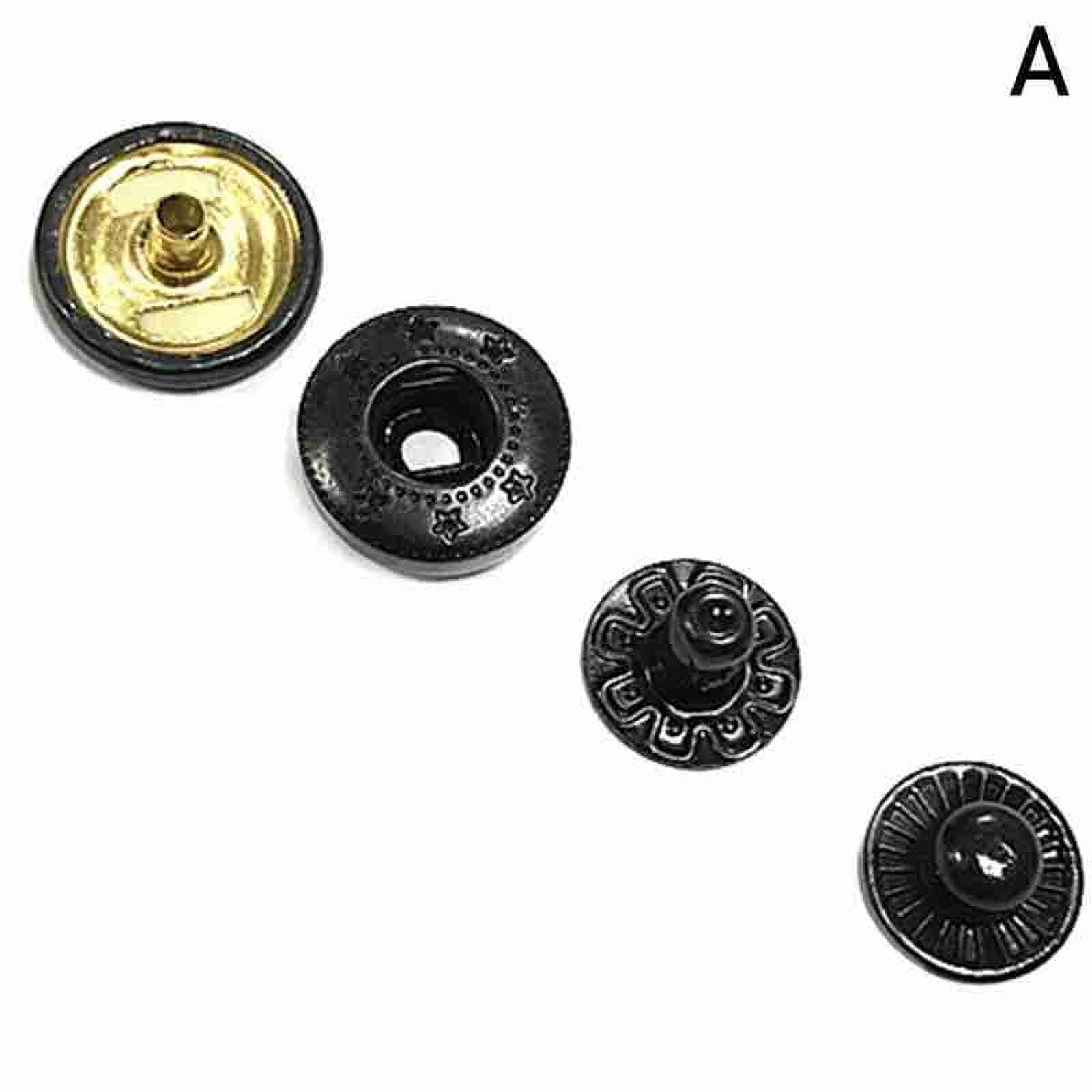10pcs Retro Metal Buttons Detachable Snap Fastener Pants Pin For Je