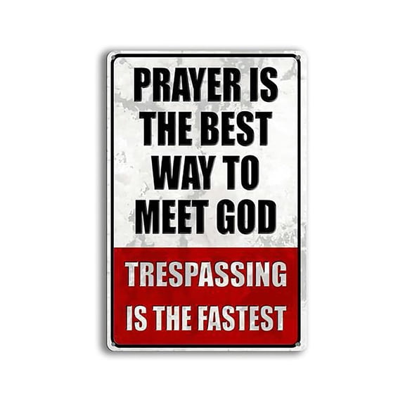 Metal No Trespassing Signs Private Property Funny, Posted Signs No Trespassing for Home Yard Garden Door Wall Metal Sign