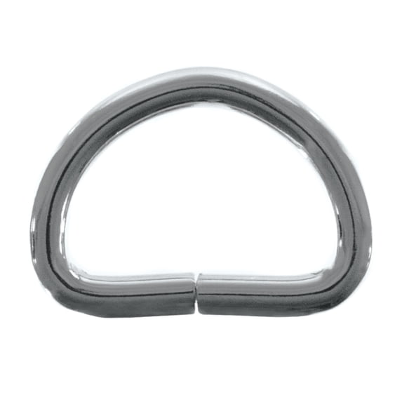 Metal Non-Welded D-Ring Findings for Belts, Bags, Lanyards, and Leathercrafts - 3/4 Inch & 1 Inch Sizes in Packs of 20