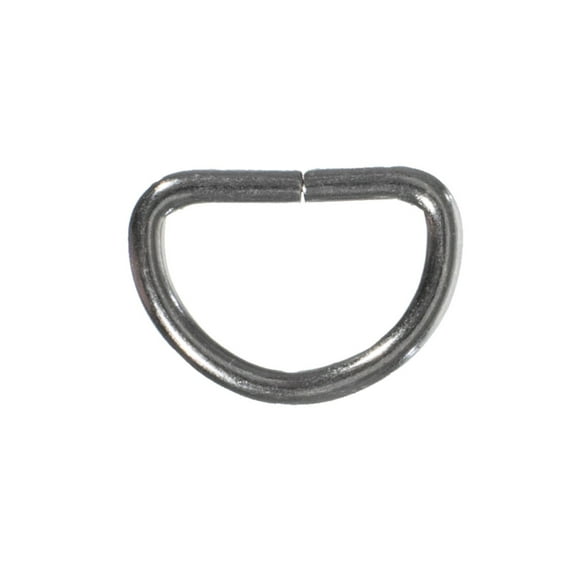 Metal Non-Welded D-Ring Findings for Belts, Bags, Lanyards, and Leathercrafts - 3/4 Inch & 1 Inch Sizes in Packs of 20