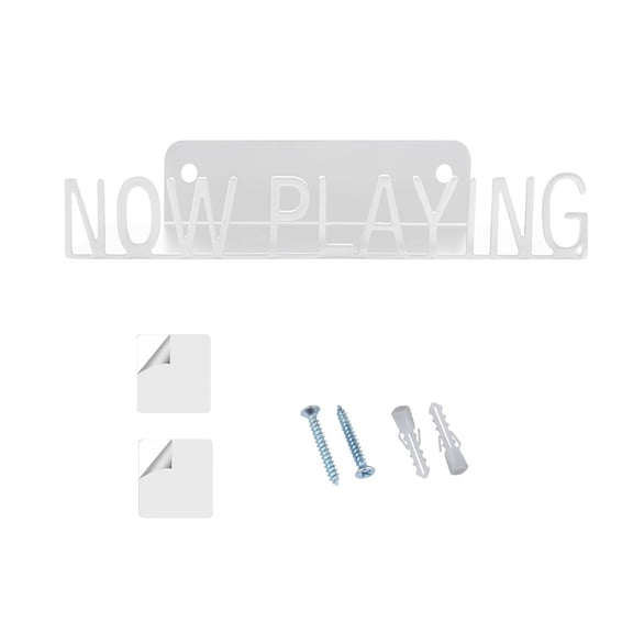 Metal Now Playing Vinyl Record Stand Wall Mount Album Player Display, Black Modern Vintage Vinyl Record Display Wall-Mounted Lp Holder, Includes Screws, Expansion Tubes,