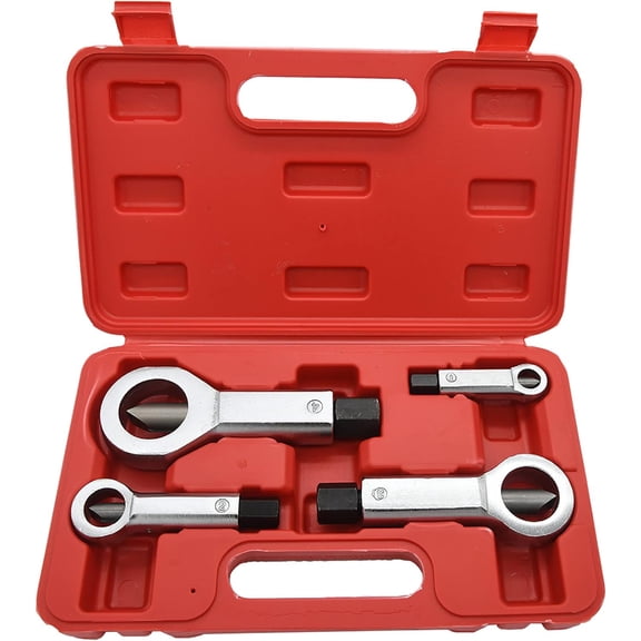 Metal Nut Splitter Cracker, Metal Nut Splitter Breaker Manual Pressure Nut Cracker Remover Extractor Tool, Heavy Duty Nut Splitter Broken Damaged Nut Removal Splitting Tools by (4 Pack)