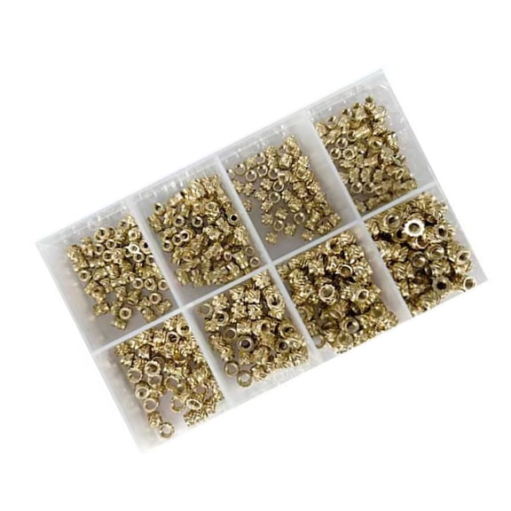 Metal Nut set Brass Threaded Insert Nut set Essential Fasteners Nut set for Engineers & Hobbyists