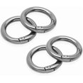 thumbnail image 1 of CRAFTME STUDIO Gunmetal 5/8" Spring O-Ring Clip (4pcs) – Metal Opening Key Ring Holder for Purse, Bag & DIY Hardware (SCOS), 1 of 10
