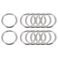 thumbnail image 1 of Metal O Rings, 12 Pack 38mm(1.5") ID 3.8mm Thick Non-Welded O-Rings, Silver Tone, 1 of 6