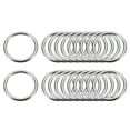 thumbnail image 1 of Metal O Rings, 20 Pack 25mm(0.98") ID 3mm Thick Welded O-Ringe, Silver Tone, 1 of 6