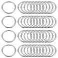 thumbnail image 1 of Metal O Rings, 40 Pack 25mm(0.98") ID 3mm Thickness Multi-Purpose Non Welded O-Ring Buckle, Silver Tone, 1 of 5