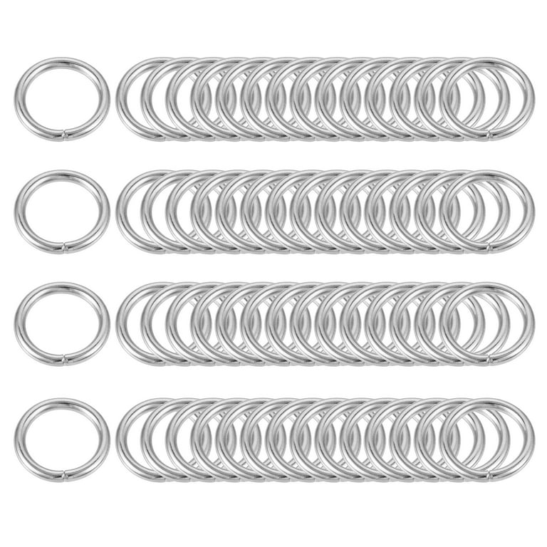 Metal O Rings, 60 Pack 10mm(0.39) ID 1.6mm Thickness Multi
