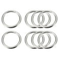 thumbnail image 1 of Metal O Rings, 8 Pack 25mm(0.98") ID 3.8mm Thick Non-Welded O-Rings, Silver Tone, 1 of 6