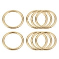 thumbnail image 1 of Metal O Rings, 8 Pack 25mm(0.98") ID 3mm Thickness Multi-Purpose Non Welded O-Ring Buckle, Gold Tone, 1 of 6