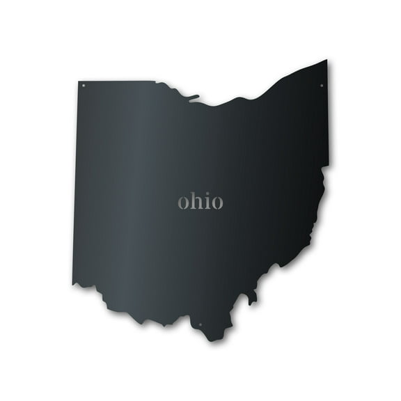 Metal Ohio Wall Art - Custom Metal US State Sign - 14 Color Options 36