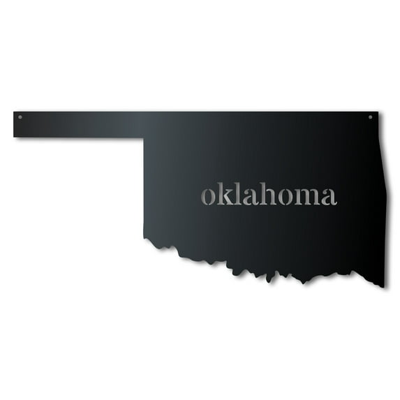 Metal Oklahoma Wall Art - Custom Metal US State Sign - 14 Color Options 10