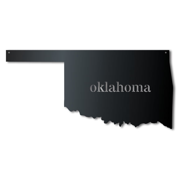 Metal Oklahoma Wall Art - Custom Metal US State Sign - 14 Color Options 10