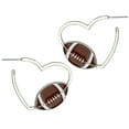 Metal Olive Sport Themed Large Hoop Earrings For Basketball Football