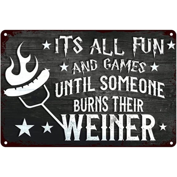 Metal Outdoor Bonfire Humor Tin Sign 12 x 8 Inch Aluminum Patio Camp Fire Decor