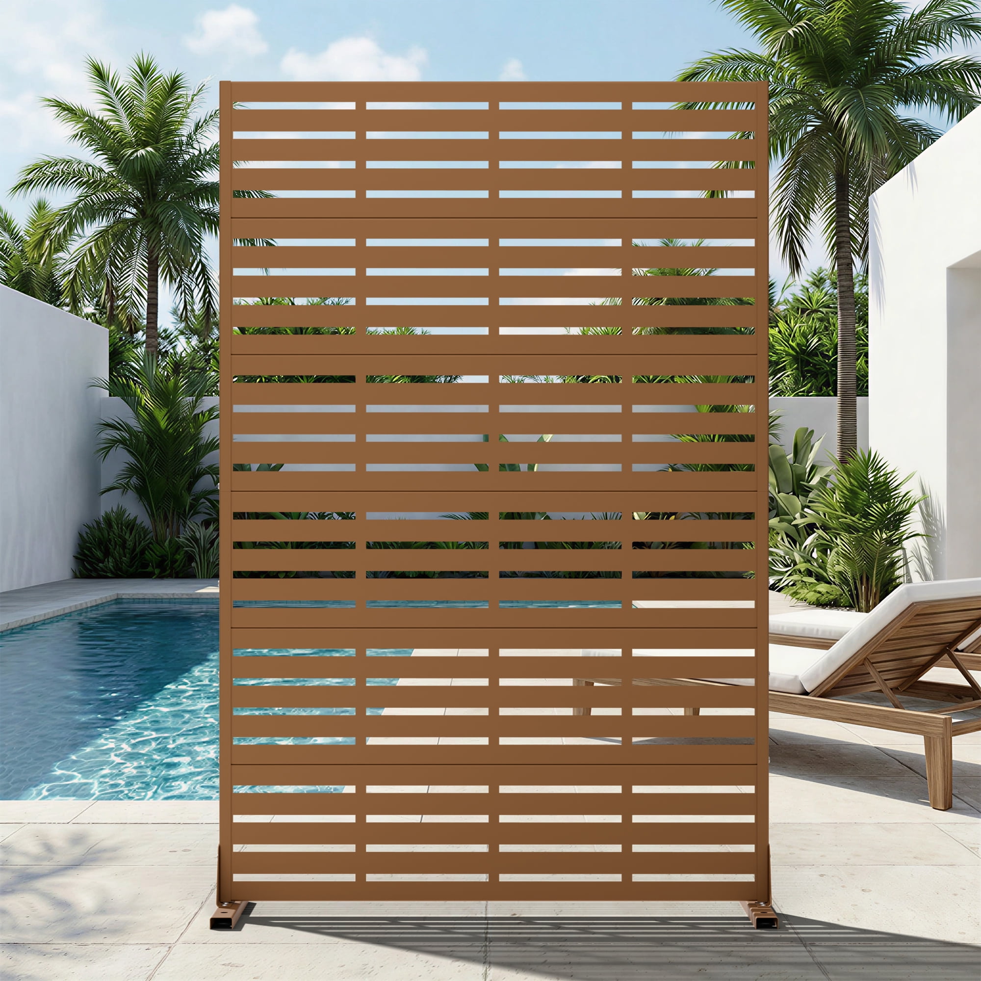 Metal Outdoor Garden Privacy Screen Fence Panel
