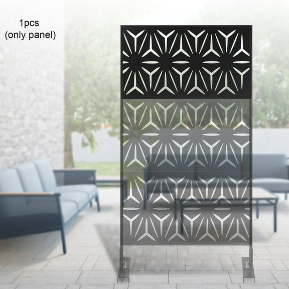 Metal Outdoor Privacy Screen Panel Decorative Patio Piercing Yard Fence