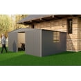 thumbnail image 1 of Metal Outdoor Storage Shed 13FT x 11FT, Metal Shed Kit with  Dual-Zone Storage, Metal Sheds Outdoor Storage for Backyard Garden Patio Lawn, Black, 1 of 7
