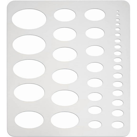 Metal Oval Stencils 304 Stainless Steel Shape Stencils Drawing Templates