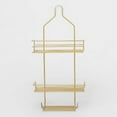 thumbnail image 1 of Metal Over The Shower Storage Brass - Bathroom Organizer, Gold Tone, 20" High, 10" Long, 1 of 3