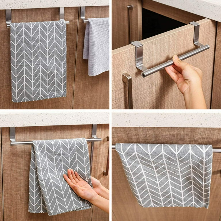 Metal Over the Cabinet Towel Bar Hand Towel and Washcloth Rack for Bathroom and Kitchen Size 14.1 2.9 2.3 Walmart