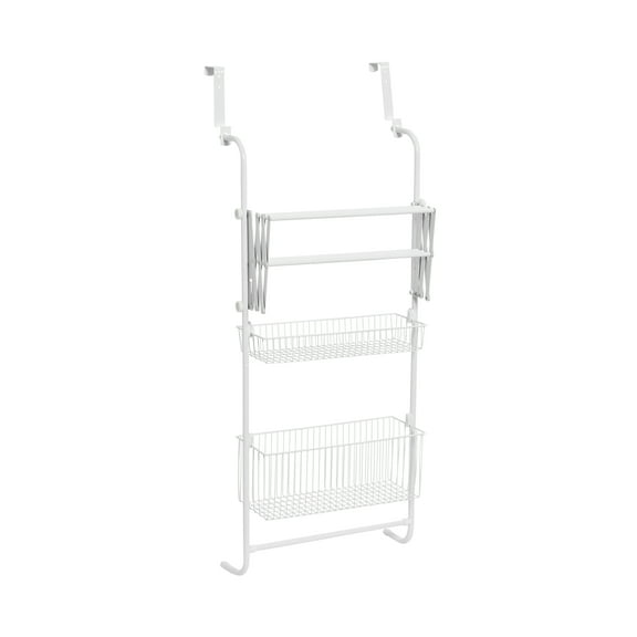 Metal Over the Door Drying Storage Rack, White