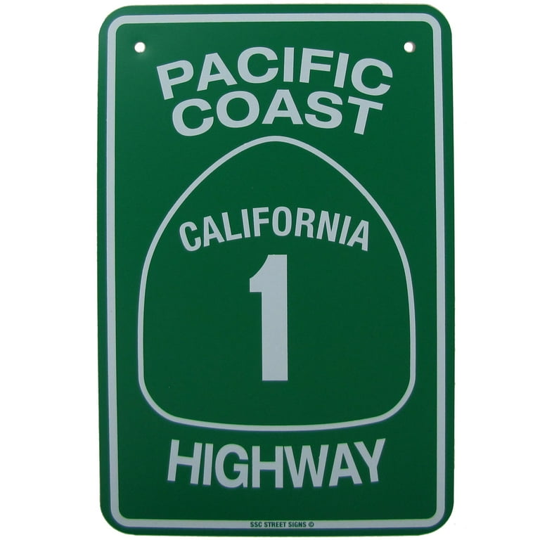 Metal PCH California 1 Street Sign Metal PCH California 1 Street Sign