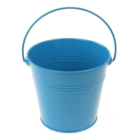 Metal Pail Bucket Party Favor, 5-Inch, Blue