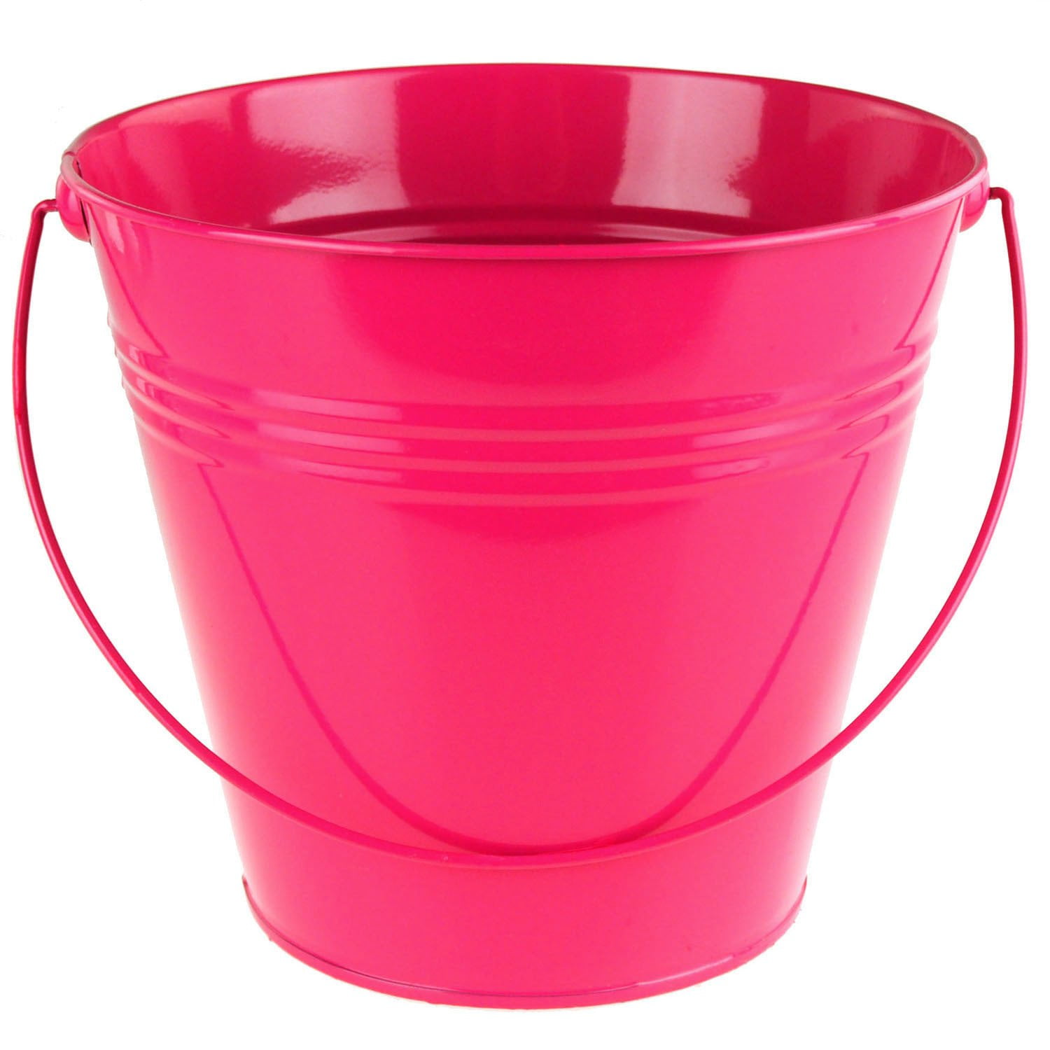 Metal Pail Bucket Party Favor, 7-Inch, Fuchsia - Walmart.com