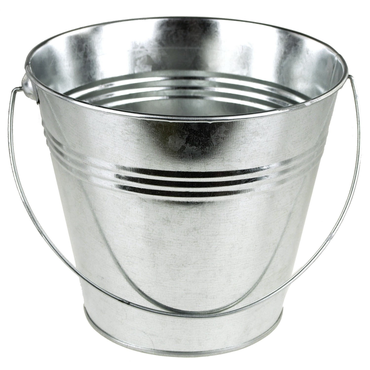 Metal Pail Bucket Party Favor, 7-Inch, Silver - Walmart.com