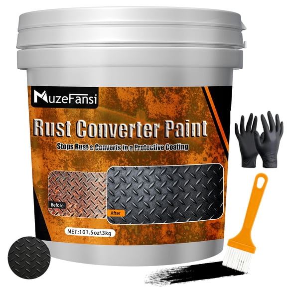 Metal Paint, Rust Converter and Metal Primer 34.8 oz – Anti-Rust Coating Rust Paint Encapsulator for Maximum Rust, Stop Corrosion, Ideal for Car Parts, Boats, Railings, Fences, Tools, Heat Resistant