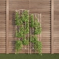 thumbnail image 1 of Metal Panels with Decorative Scrolls Garden Trellis, Antique White - Set of 2, 1 of 1