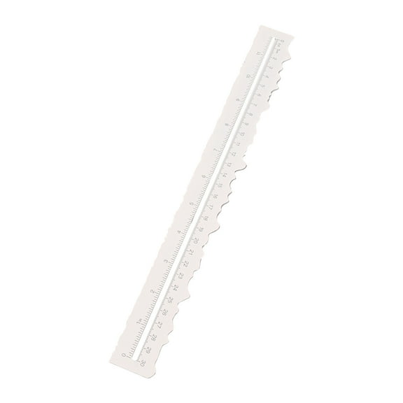 Metal Paper Tearing Ruler Craft Ruler Wavy Line Jagged Irregular Edges Ruler 12Inch Measuring Tool for Cutting Paper