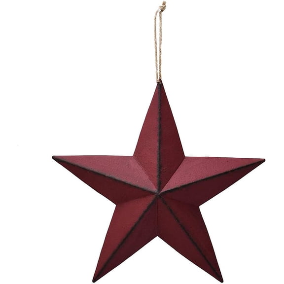 Metal Patriotic Barn Star 4th of July Wall , Stars Barn Hanging Ornament Indoor Outdoor Star for Memorial Day Veterans Election Day ation