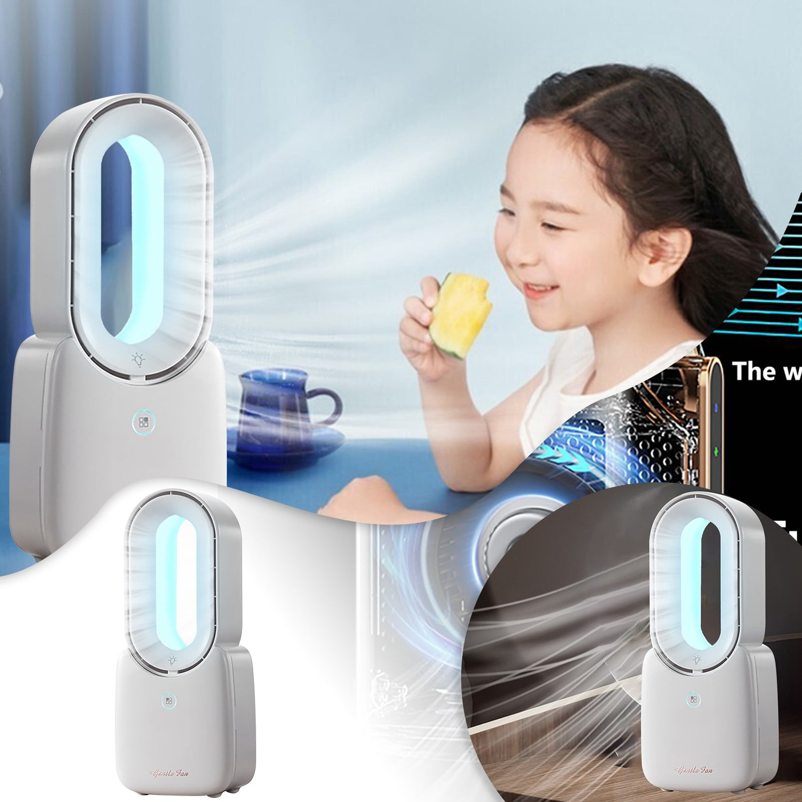 Metal Pedestal Fan Bed Fan for Sleeping Desk Fan Quiet Powerful Mini