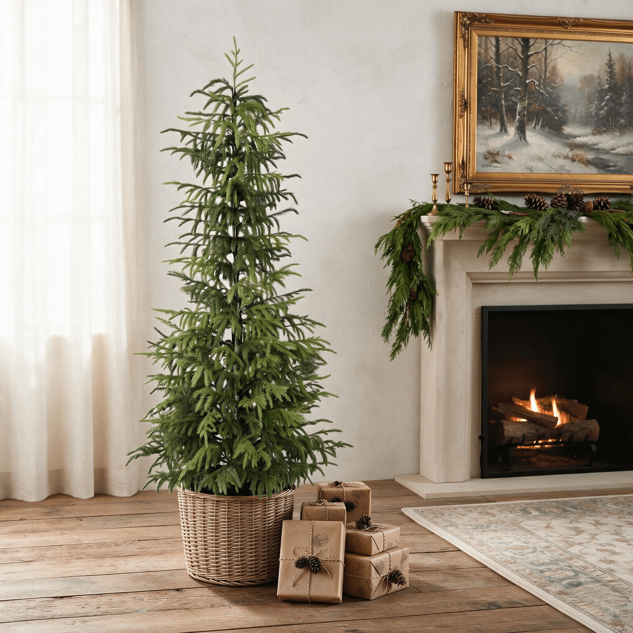 Ultra-Realistic Artificial Christmas Tree Dense Lush Look Detachable Packaging Indoor Outdoor Decor