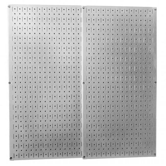 Metal Pegboard - Two Panel Pack 32 in. x32 in. Galvanized