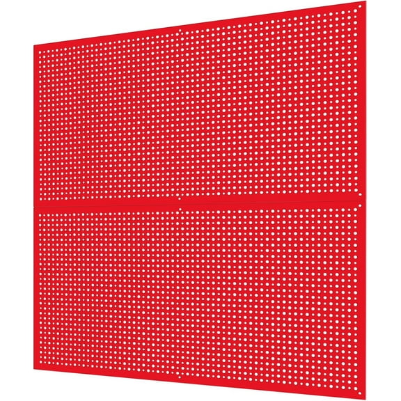 Metal Pegboard for Garage Storage,Steel Pegboard Heavy Duty 16-Inch X 32-Inch Metal Peg Board Tool Organization Panels (Red, 2 Pack)
