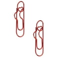 thumbnail image 1 of Metal Pen Clips and Holders 2 Pcs Colorful for Notebooks and Heart Papers Paperclip, Paperclip Pencil Holder for Desk, Journal, Papers Planner Office Clips Office Supplies, 0.78x2.75 Inch, Red, 1 of 9
