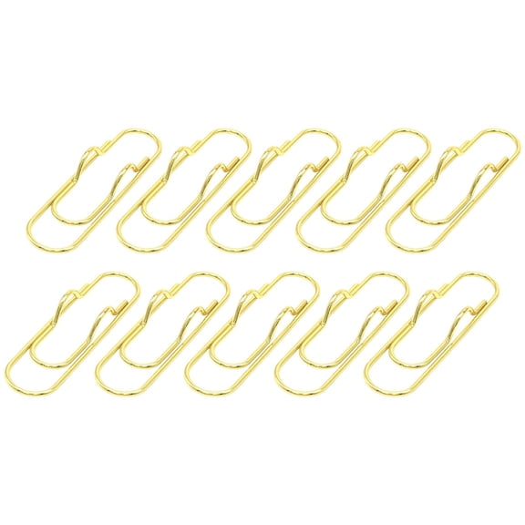 Metal Pen Clips,Paperclip Pen Holders for Notebooks and Papers,Metal Pen Clip Holder and Pen Holder Clip Included,Reusable Paperclip Pen Holder for Notebooks,Planner & Clipboard (Gold)