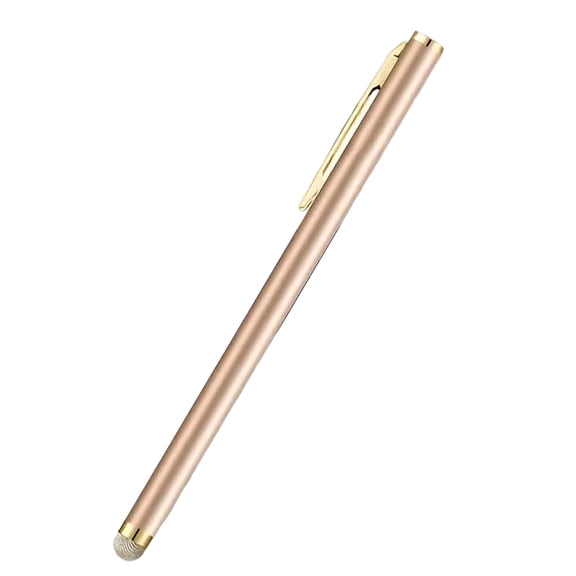Metal Pen Gold Clip, Replaceable Fabric Tip for Tablets Smartphones, Lightweight Design