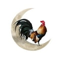 THENEWS Metal Pendant Indoor And Outdoor Rooster And Moon Pendant Metal