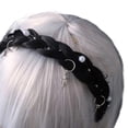 thumbnail image 1 of Metal Pendant Twisted Braid Design Headbands Fashion Hairband For Daily Outfits, 1 of 13