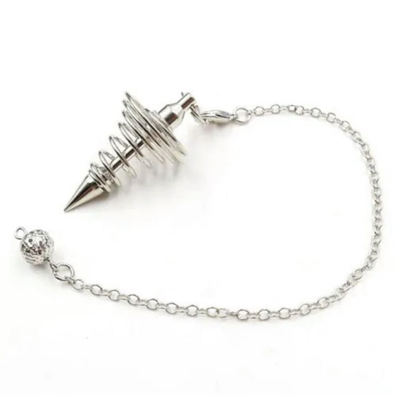 Metal Pendulum Pendant For Necklace Dowsing Cone Pyramid Pendule Amulet Reiki
