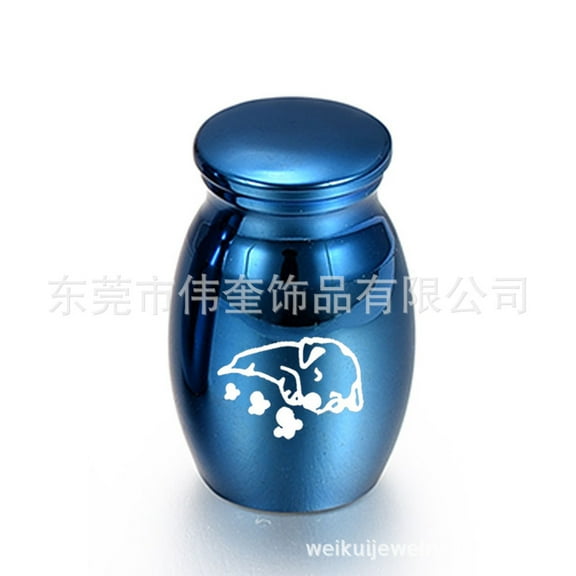 Metal Pet Urn Metal Memorial Pet Cremation Urn for Dog Cat Ashes Funeral Keepsake Urn