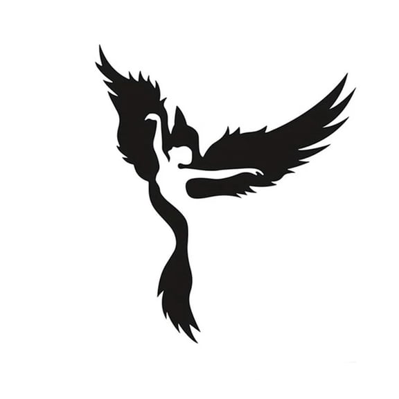 Metal Phoenix Wall Decor, Human Shaped Phoenix Wall Hanging Art, Iron Sculpture, Phoenix Modern Wall Silhouette