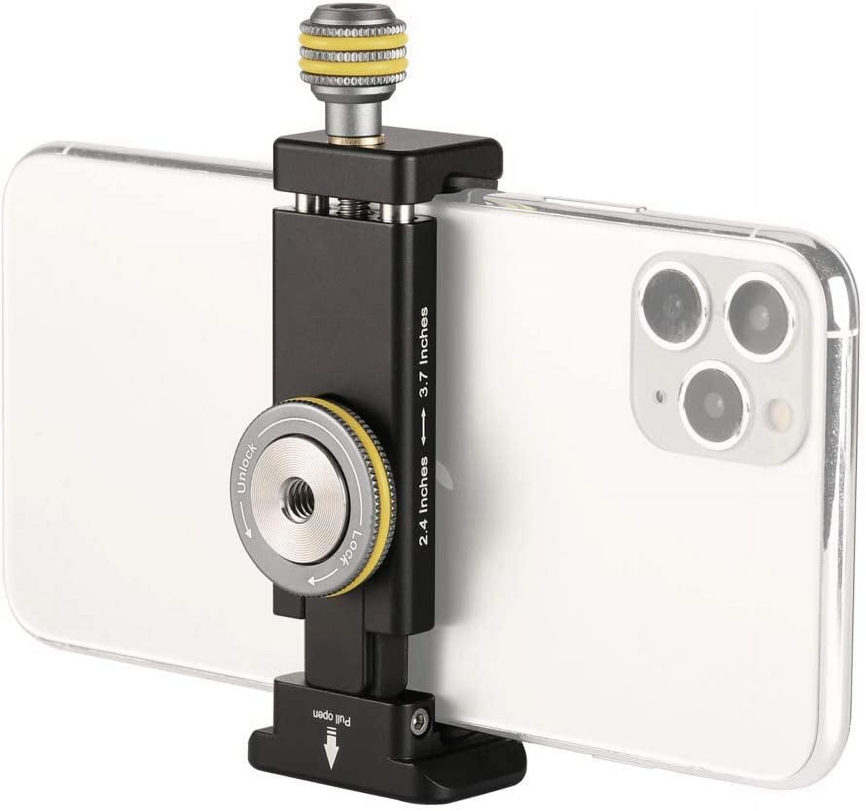 Universal Mini Phone Mount Holder For Tripod – Smartphone Adapter, Clip Grip