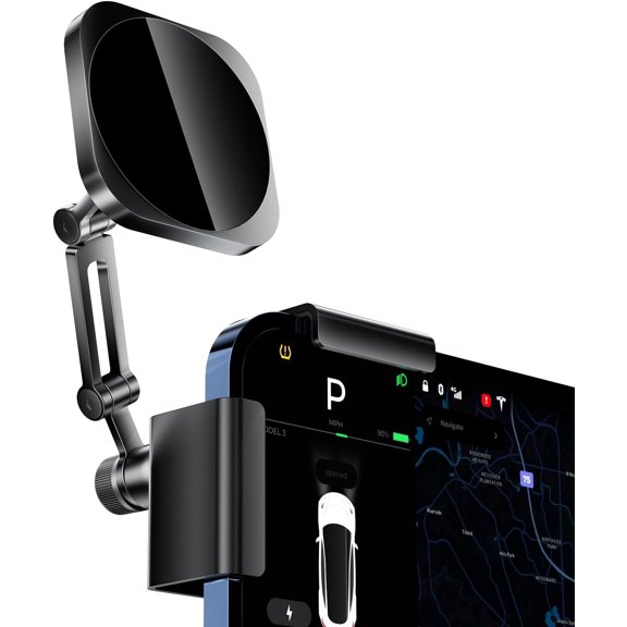 -Metal Phone Holder for Model 3/Y and Cybertruck, Dash Phone Holder, Accessories Magsafe Mount Phone Mount Power Compatible with Model Accessories