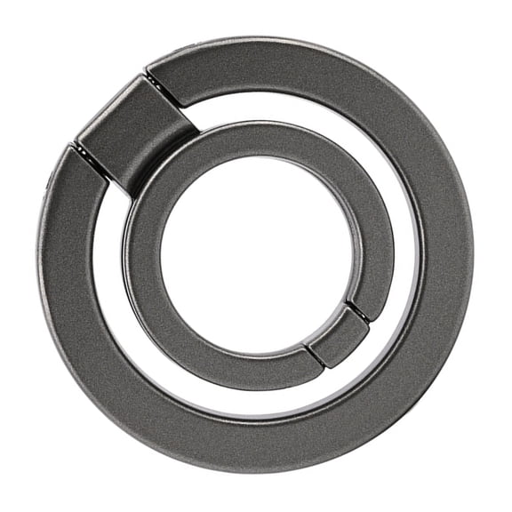 Metal Phone Mount with Rotating Base Double Hoop Mobile Holder for Horizontal Vertical Positioning