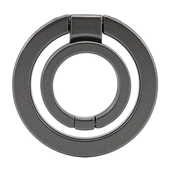 Metal Phone Mount with Rotating Base Double Hoop Mobile Holder for Horizontal Vertical Positioning